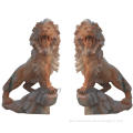 Large outdoor garden sculpture white marble stone lion statues for sale